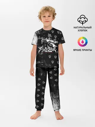Детская пижама с брюками / Черный Аста Чёрный клевер