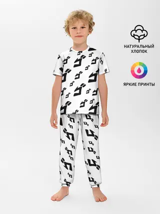 Детская пижама с брюками / JOJO PATTERN BW