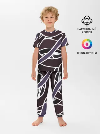 Детская пижама с брюками / Линейная текстура