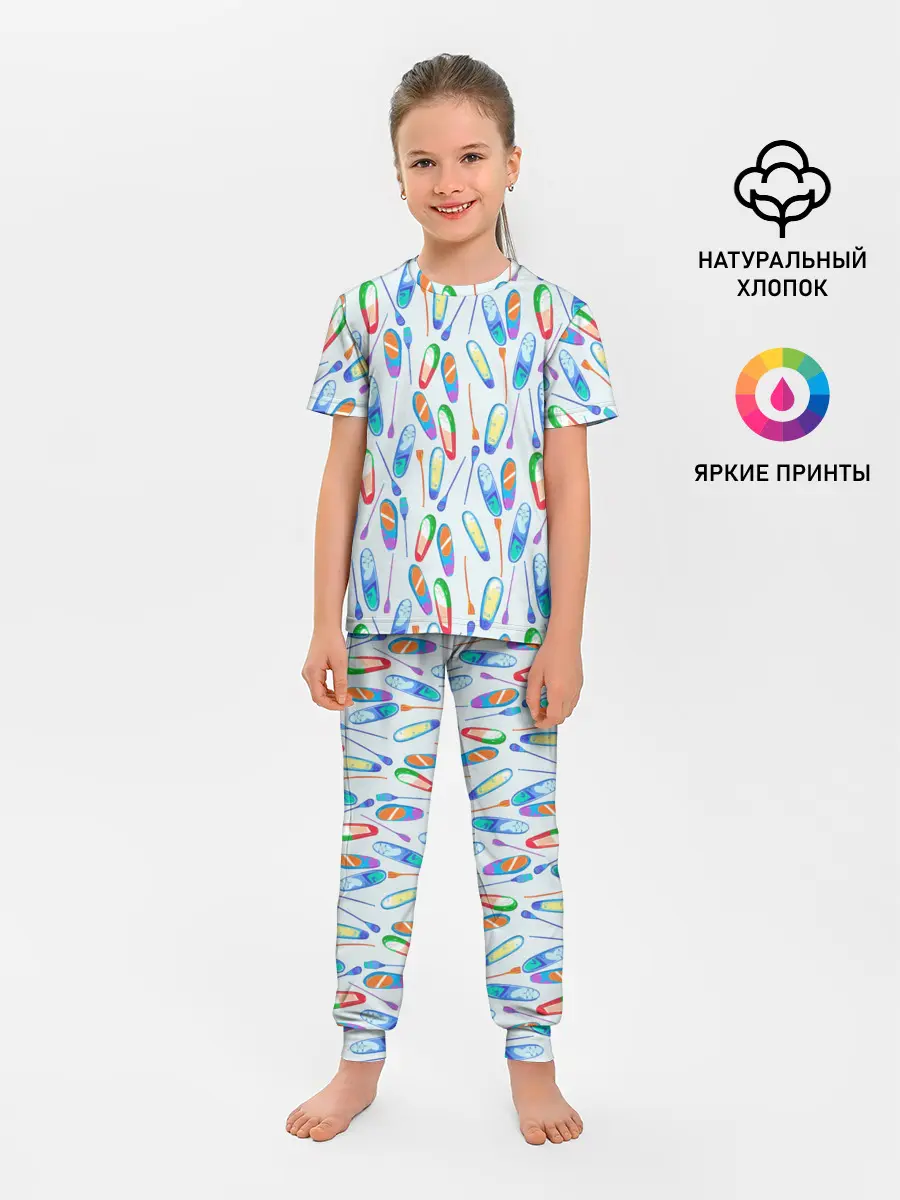 Детская пижама с брюками / доски для серфинга