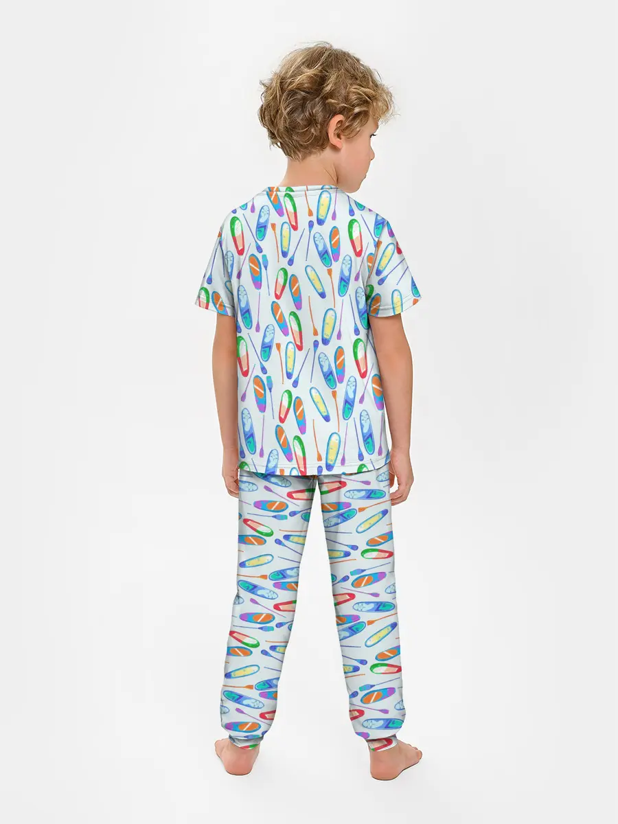 Детская пижама с брюками / доски для серфинга