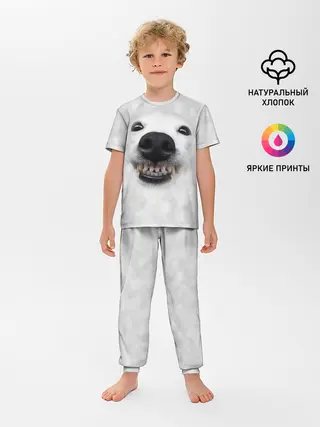 Детская пижама с брюками / Собака - улыбака
