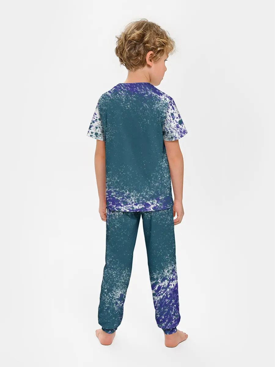 Детская пижама с брюками / Голубая сойка