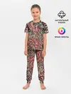 Детская пижама с брюками / Узор хохломы