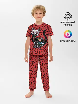 Детская пижама с брюками / Мексиканская Сахарная Кошка