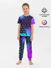 Детская пижама с брюками / GENSHIN NEON PATTERN SYMBOL / НЕОН ЭМБЛЕМЫ