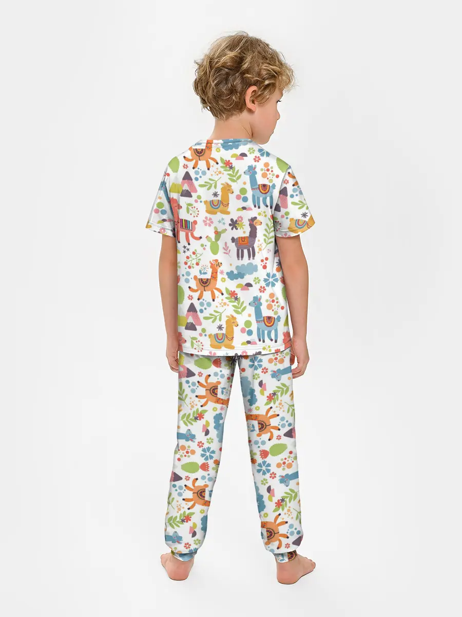 Детская пижама с брюками / Ламы