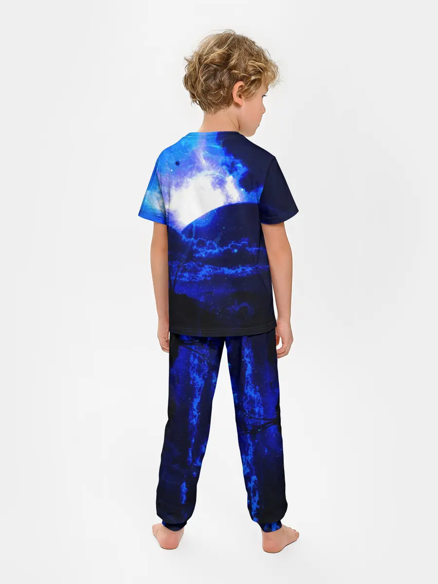 Детская пижама с брюками / Космический закат