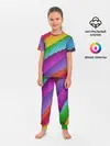 Детская пижама с брюками / Яркая мозаика радуга диагональ