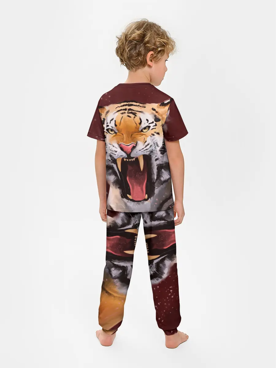 Детская пижама с брюками / Тигр красавчик сердится