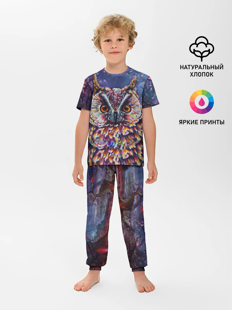 Детская пижама с брюками / Сова