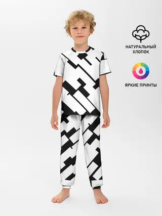 Детская пижама с брюками / ГЕОМЕТРИЯ,АБСТРАКЦИЯ,ПОЛОСЫ