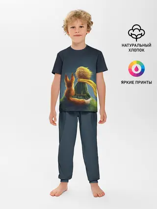 Детская пижама с брюками / Маленький принц с лисой
