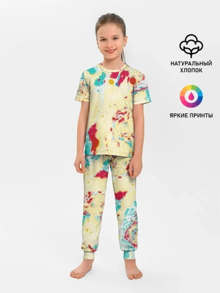 Детская пижама с брюками / Текстура