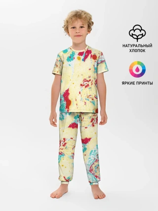 Детская пижама с брюками / Текстура