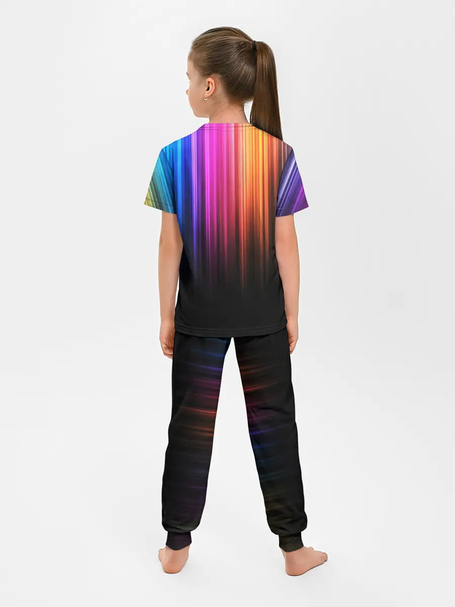 Детская пижама с брюками / НЕОНОВЫЙ ЦВЕТ