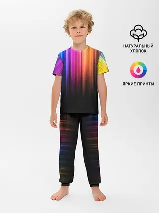 Детская пижама с брюками / НЕОНОВЫЙ ЦВЕТ