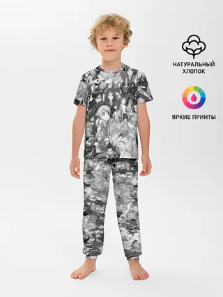 Детская пижама с брюками / МНОГО ЧЕРНО-БЕЛЫХ АНИМЕ ДЕВОЧЕК