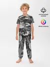 Детская пижама с брюками / Черный камуфляж