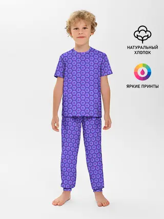 Детская пижама с брюками / Geometric Background