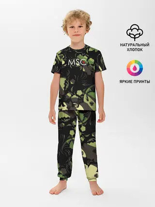 Детская пижама с брюками / Russia | Камуфляж