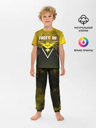 Детская пижама с брюками / FREEFIRE | YELLOW SMOKE