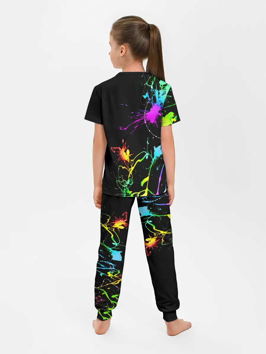 Детская пижама с брюками / НЕОНОВЫЕ КРАСКИ