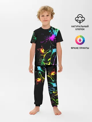 Детская пижама с брюками / НЕОНОВЫЕ КРАСКИ