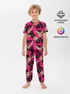 Детская пижама с брюками / Яркий абстрактный узор