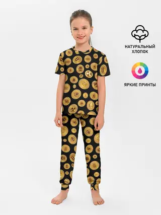 Детская пижама с брюками / CRYPTOCURRENCY | КРИПТОВАЛЮТА
