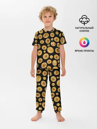 Детская пижама с брюками / CRYPTOCURRENCY | КРИПТОВАЛЮТА