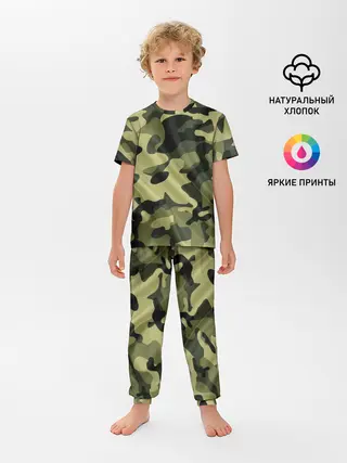 Детская пижама с брюками / Милитари