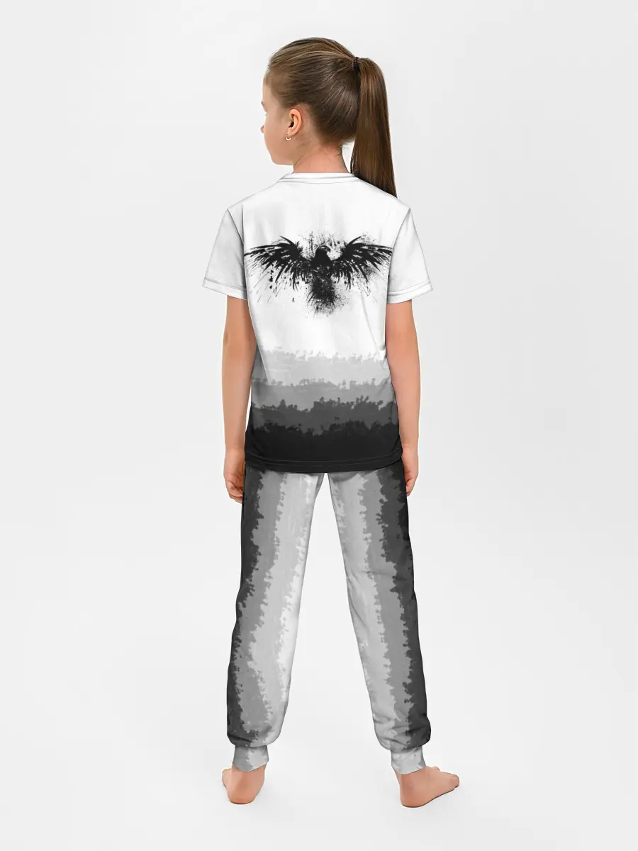 Детская пижама с брюками / ЧЁРНЫЙ ВОРОН