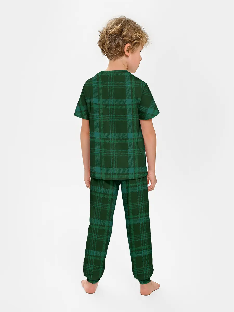 Детская пижама с брюками / Котёнок в пледе