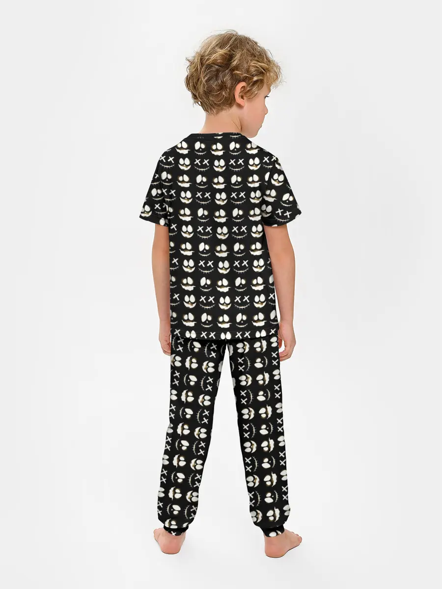 Детская пижама с брюками / Прикольные смайлы Хэллоуин 2 / Halloween 2