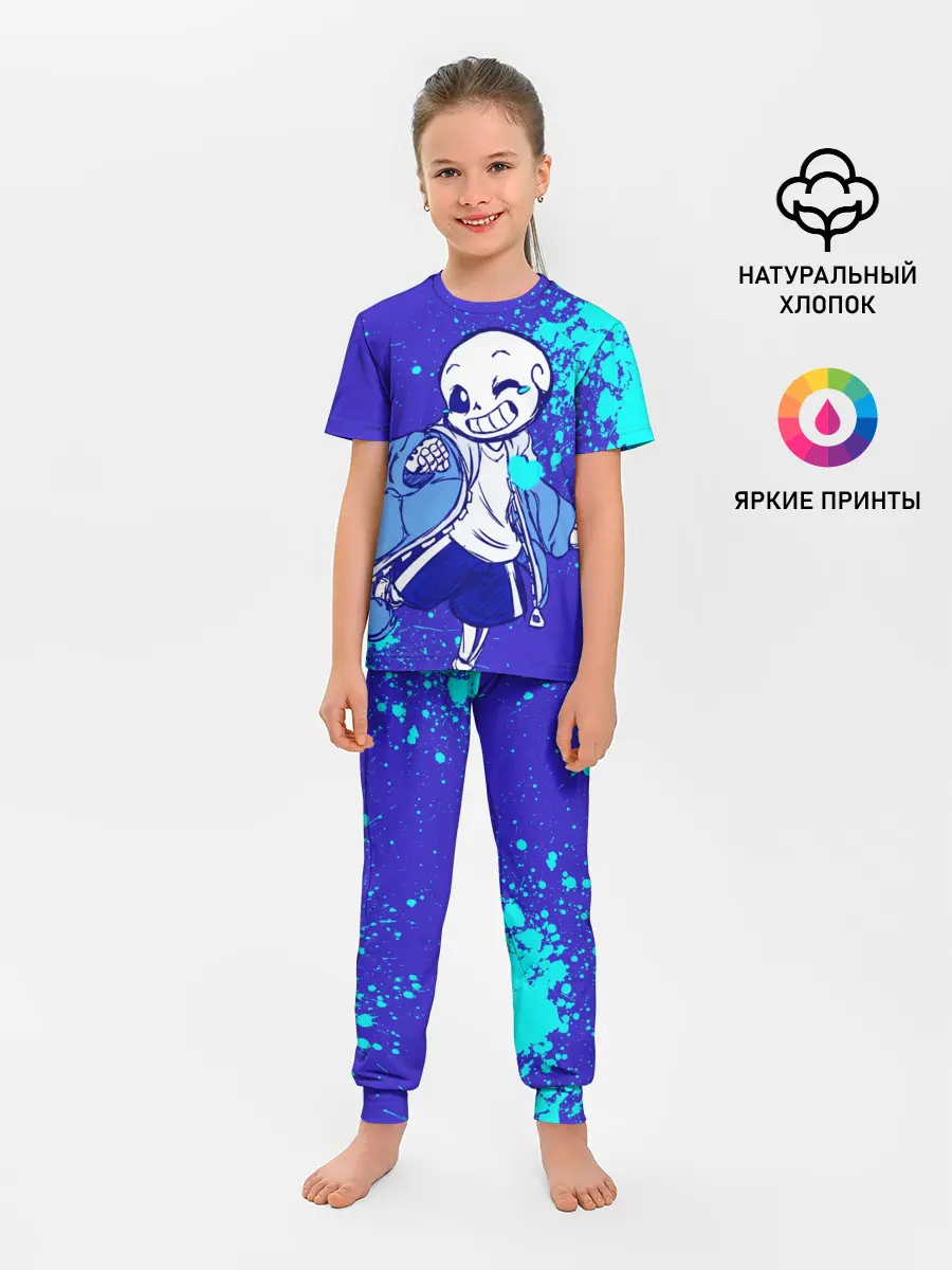Детская пижама с брюками / UNDERTALE SANS BLUE
