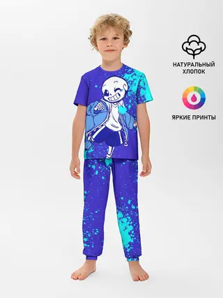 Детская пижама с брюками / UNDERTALE SANS BLUE