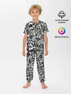 Детская пижама с брюками / Graffiti black on white
