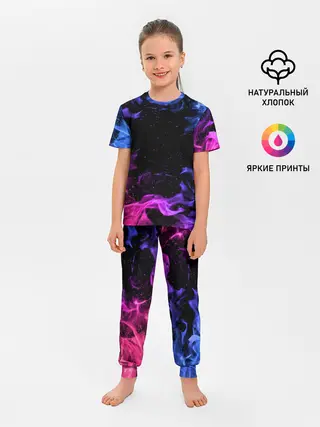 Детская пижама с брюками / ОГОНЬ НЕОН