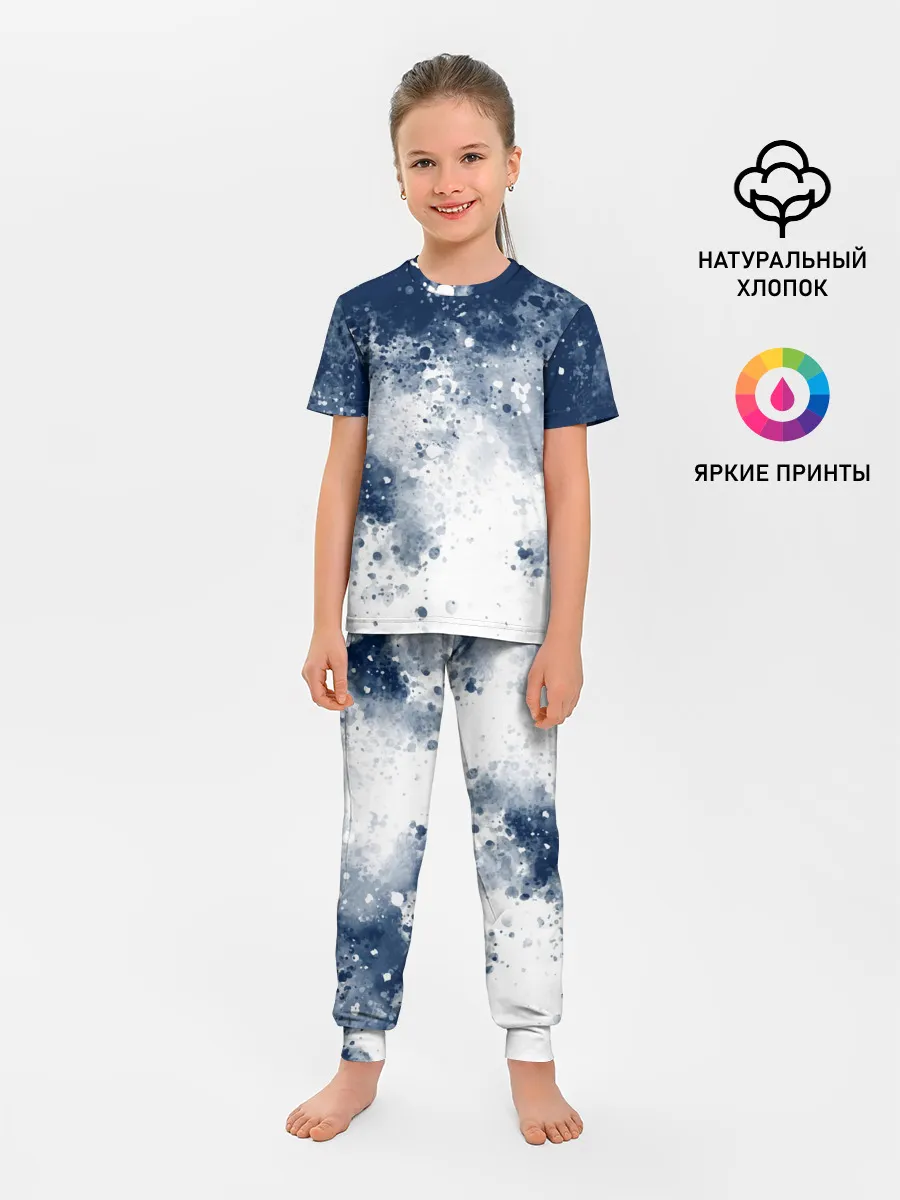 Детская пижама с брюками / Чернильные капли