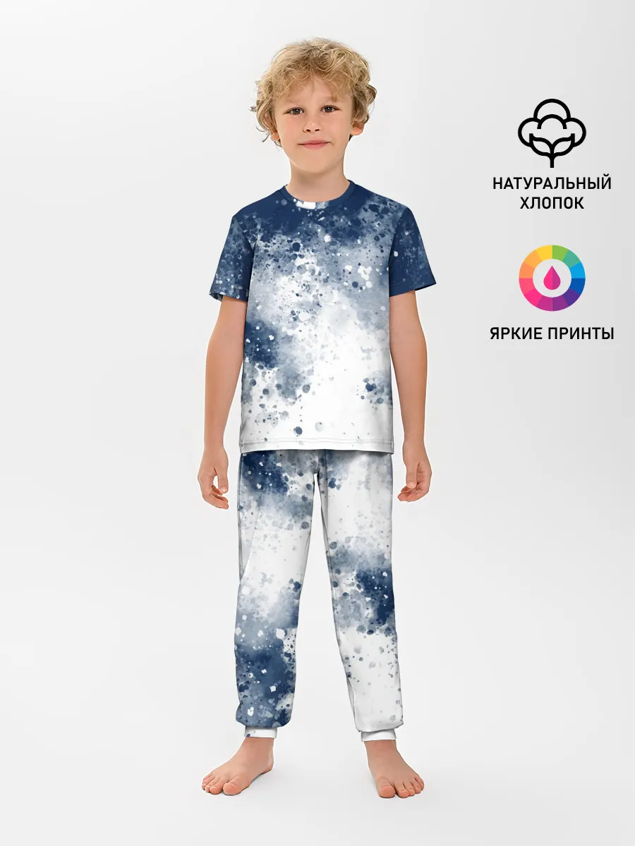 Детская пижама с брюками / Чернильные капли