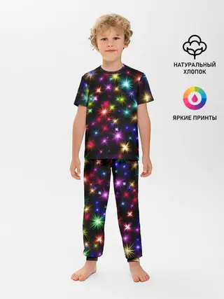 Детская пижама с брюками / ПРАЗДНИЧНЫЕ ОГОНЬКИ