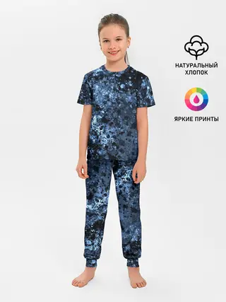 Детская пижама с брюками / абстракция жидкость
