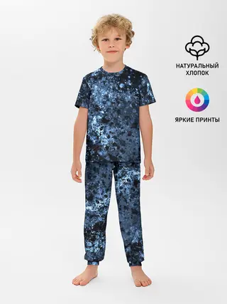 Детская пижама с брюками / абстракция жидкость