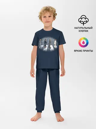 Детская пижама с брюками / Битлы на переходе