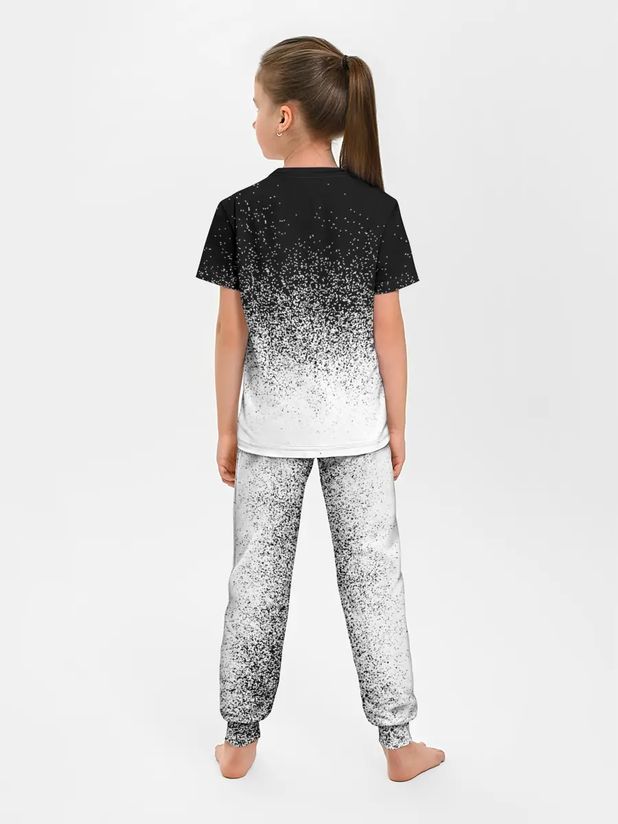 Детская пижама с брюками / BLACK AND WHITE ABSTRACTION