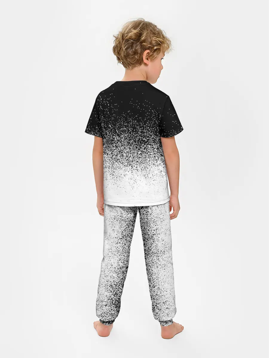 Детская пижама с брюками / BLACK AND WHITE ABSTRACTION