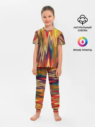 Детская пижама с брюками / Секрет иката