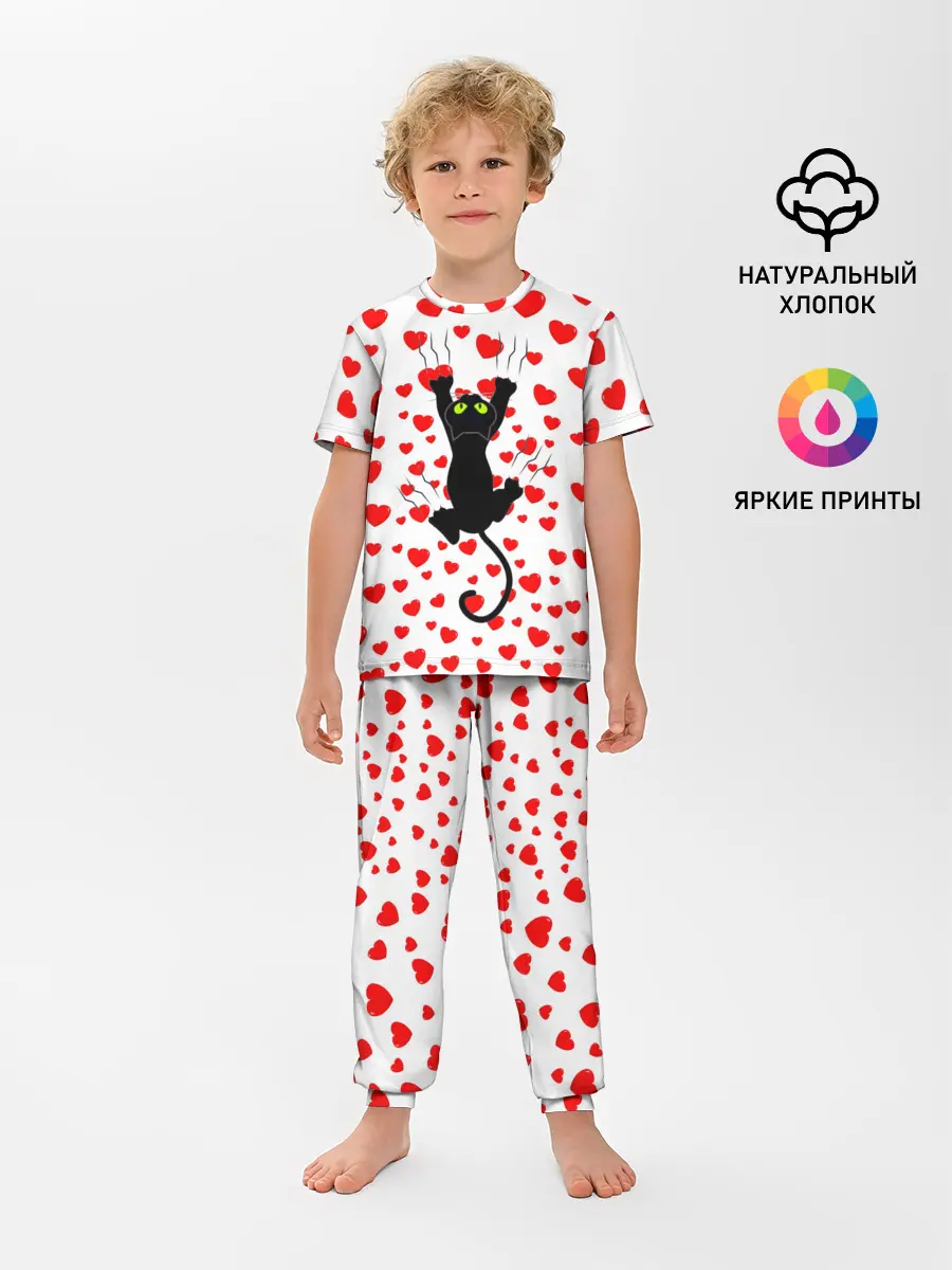 Детская пижама с брюками / Котейка