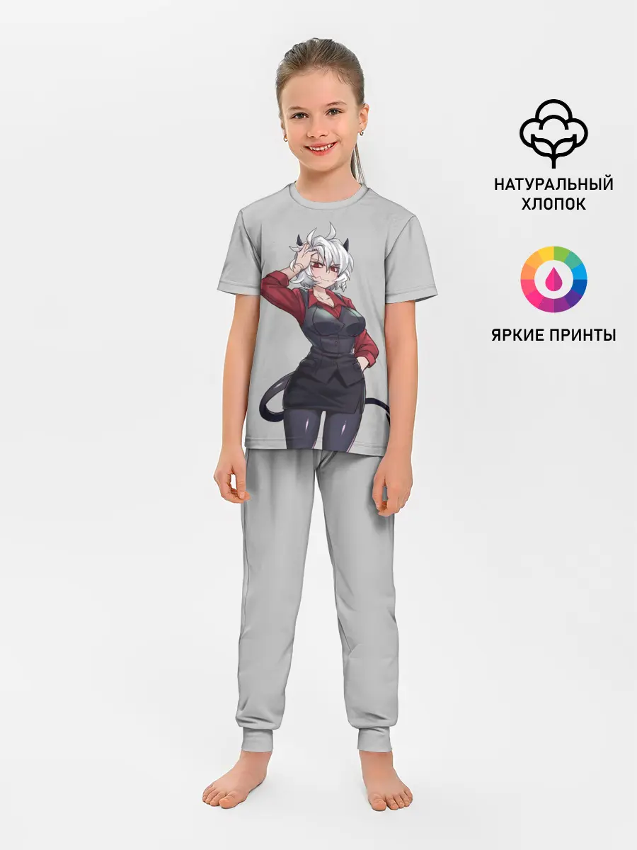 Детская пижама с брюками / Malina рука на голове Helltaker